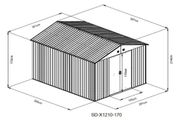 Domek ogrodowy - HECHT 12X10 PLUS